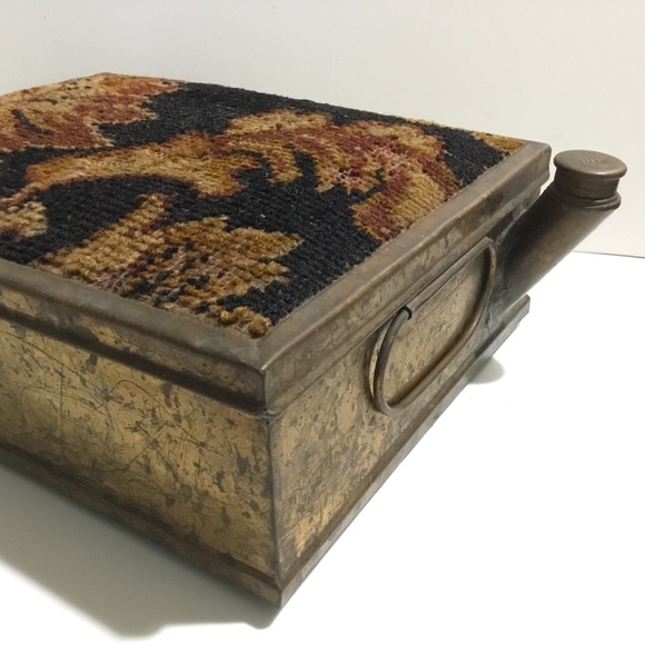 Vintage unique French foot warmer with tapestry - Picture 8 of 13